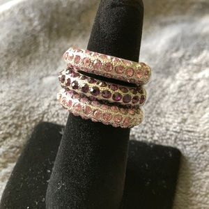 Set of 3 Sterling Silver Stack Stretch Rings